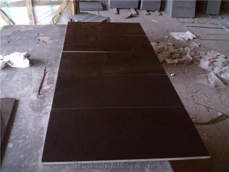 G684 Fuding Black Granite Curbstone Set