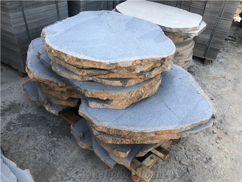 Hainan Black Granite Flagstone Paving Stone, Garden Stepping Pavement