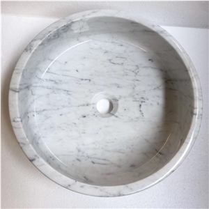 Marble Bathroom Sink Carrara White Marble Basin