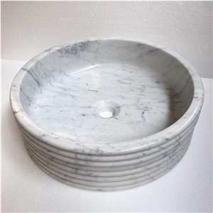 Marble Bathroom Sink Carrara White Marble Basin