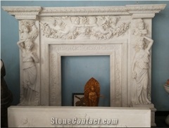 Marble Mental Fireplace Handcraved Sculpture