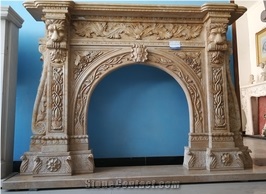 Marble Mental Fireplace Handcraved Sculpture
