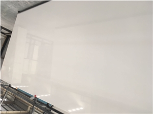 Super White Artificial Crystallized Marble Slab