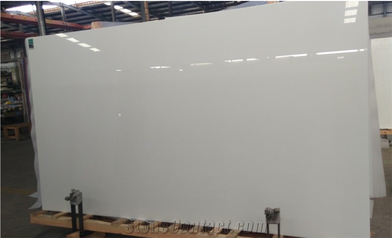 Super White Nano Crystallized Marble Slab