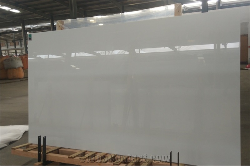 Super White Nano Crystallized Marble Slab