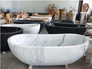 White Marble Stone Bathtub