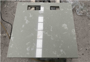 Compolitan White Quartz Nightstand Cabinet Tops