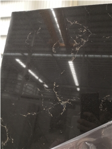 Emperador Black Quartz Slabs for Countertop Decor