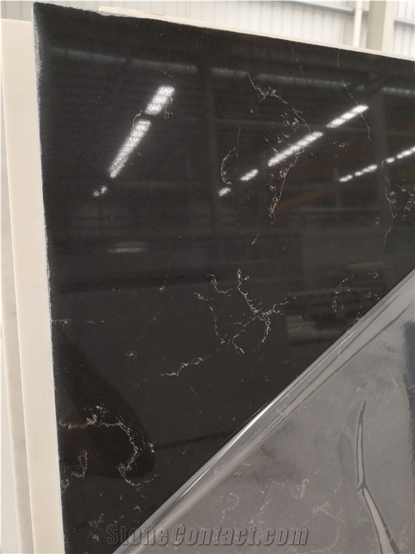Emperador Black Quartz Slabs for Countertop Decor