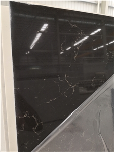 Emperador Black Quartz Slabs for Countertop Decor