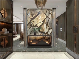 Flamenco Gold Quartzite Slabs Tiles for Wall Floor