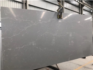 Gq5095 Grey Quartz Slab for Kitchen Bath Top Decor