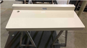 Pure White/Black/Grey Quartz Desk Tops Countertops
