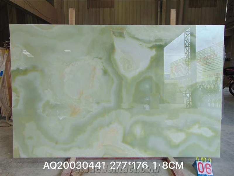 Afghanistan Green Onyx Slabs-Polished