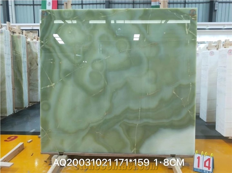 Afghanistan Green Onyx Slabs-Polished