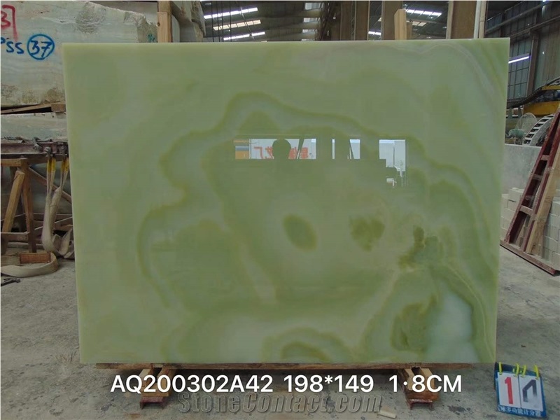 Afghanistan Green Onyx Slabs-Polished