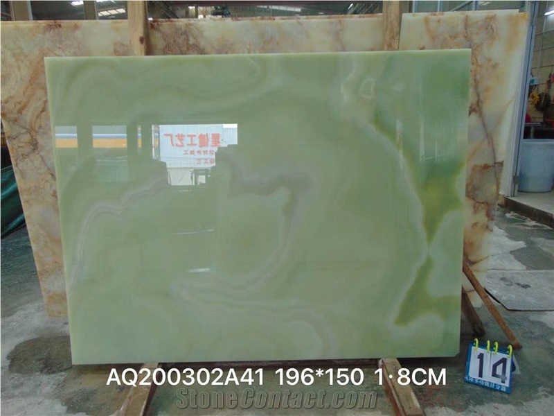 Afghanistan Green Onyx Slabs-Polished