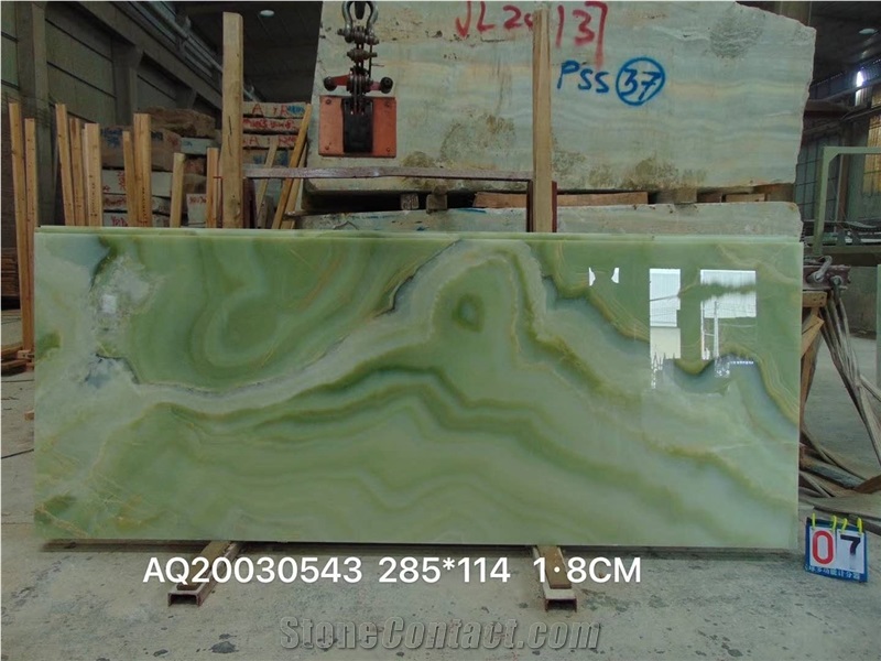 Afghanistan Green Onyx Slabs-Polished