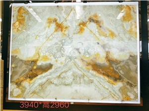 Antofagasta Azul Onyx Slabs Blue Polished Wall Cladding