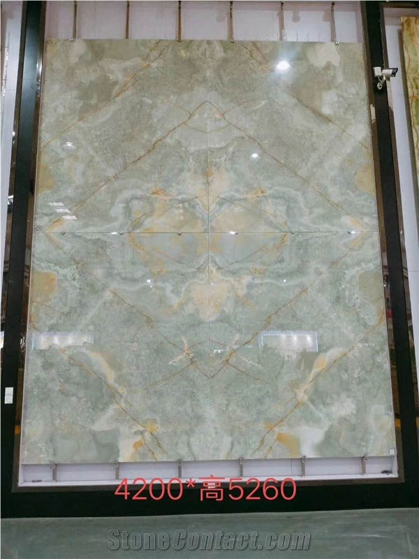 Antofagasta Azul Onyx Slabs Blue Polished Wall Cladding