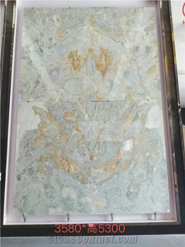 Antofagasta Azul Onyx Slabs Blue Polished Wall Cladding