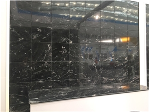 Beautiful Black Fantasy Granite Slabs Polished