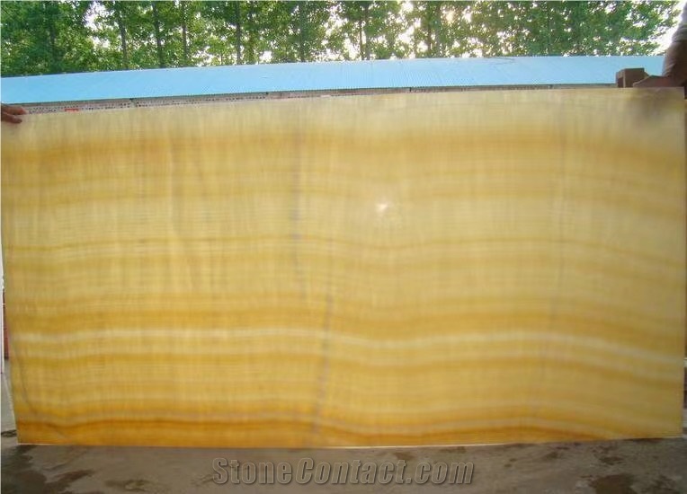 Backlit Honey Onyx Slabs China Yellow Onyx