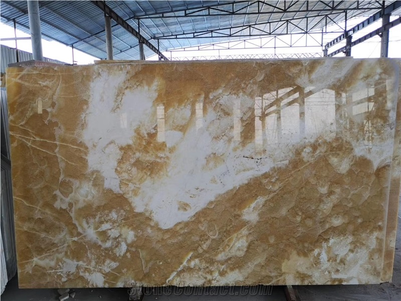 Backlit Honey Onyx Slabs China Yellow Onyx