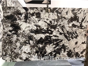 Snow Mountains And Silver Fox Granite Slabs Polished