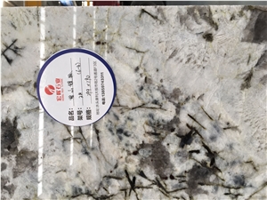 Snow Mountains And Silver Fox Granite Slabs Polished