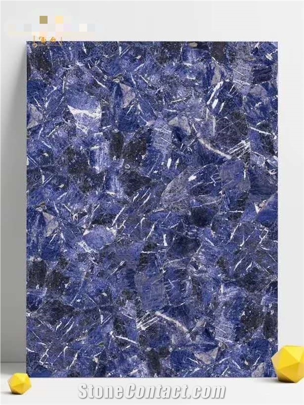 Blue Agate Polished Semiprecious Stone Slabs