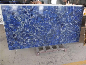 Blue Agate Polished Semiprecious Stone Slabs