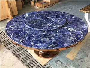 Blue Agate Polished Semiprecious Stone Slabs