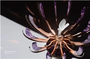 Brazil Amethyst Polished Agate Gemstone Droplight