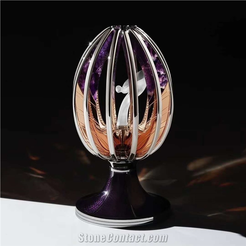Brazil Amethyst Polished Agate Gemstone Droplight