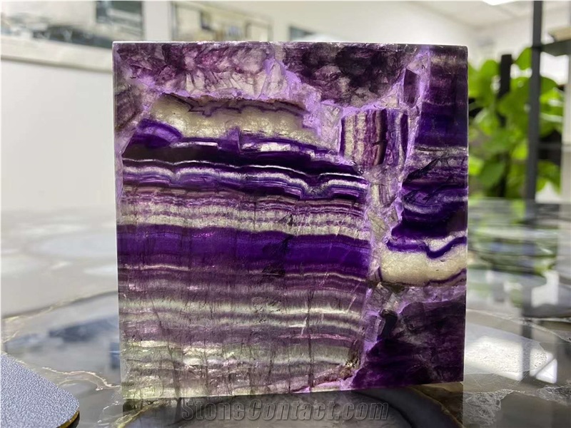 Brazil Amethyst Polished Semiprecious Stone Slabs