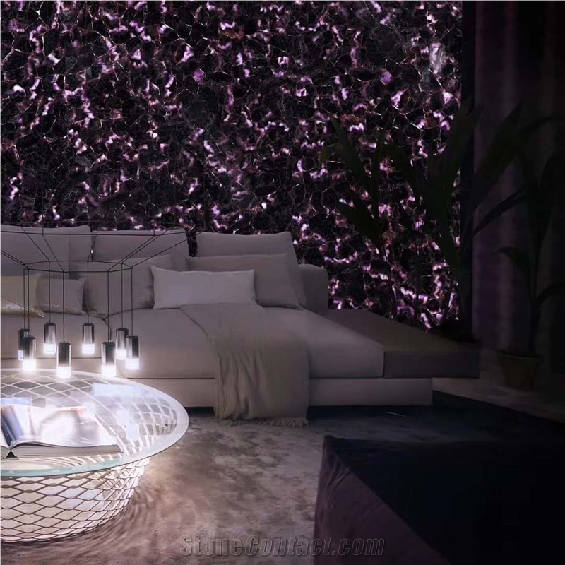 Brazil Amethyst Polished Semiprecious Stone Slabs