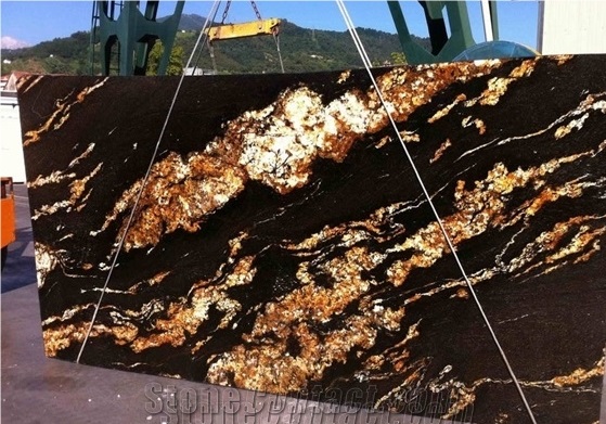 Brazil Fusion Black Granite Slabs Polished