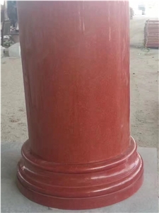 China Red Granite Polished Natural Stone Columns