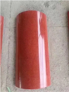 China Red Granite Polished Natural Stone Columns