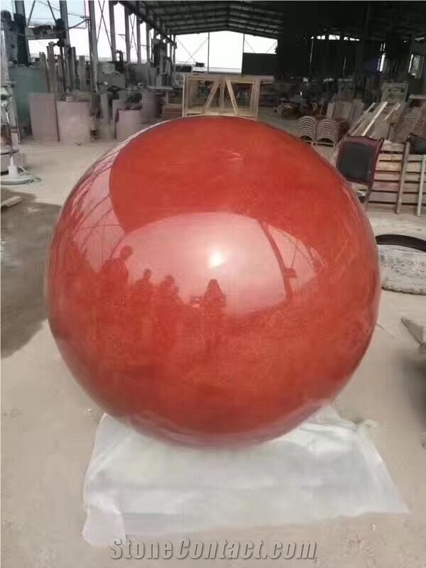 China Red Granite Polished Natural Stone Columns