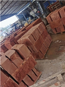 China Red Sandstone Split Kerbstone Pavers