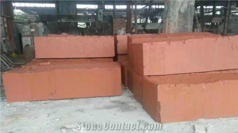 China Red Sandstone Split Kerbstone Pavers
