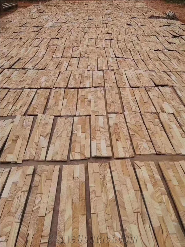 China Sichuan Yellow Sandstone Splie Culture Stone