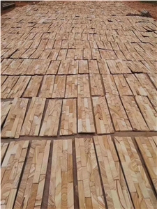 China Sichuan Yellow Sandstone Splie Culture Stone