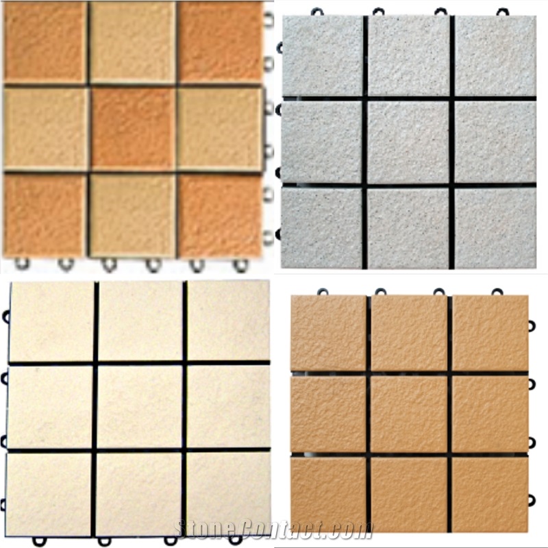 China Yellow Ceramic Tile Honed Bathroom Floor