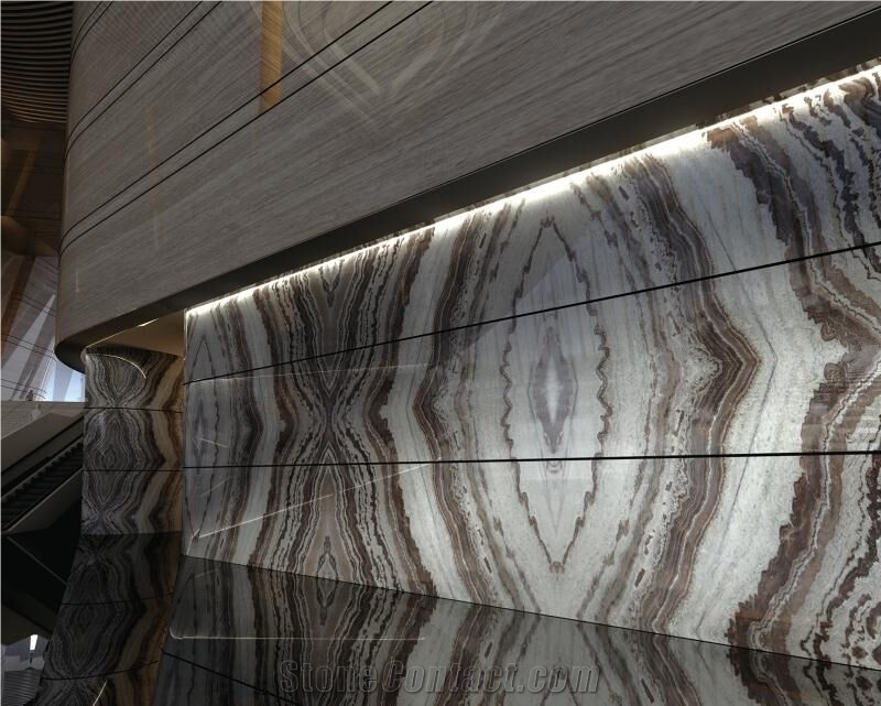 Chinese Cordillera Grey Marble Polished Wall Tiles