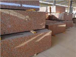 Chinese Maple Red Granite Slabs -Polished