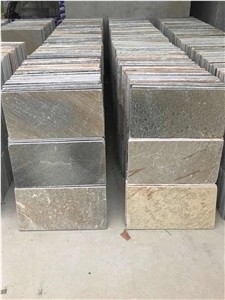 Chinese Natural Yellow Slate Tiles Wall Cladding