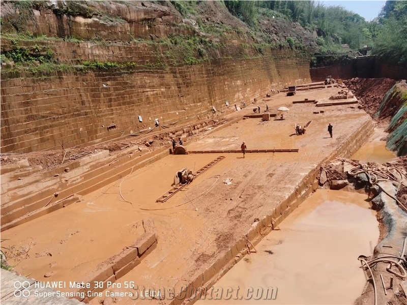 Chinese Red Sandstone Flamed Floor Covering Tiles
